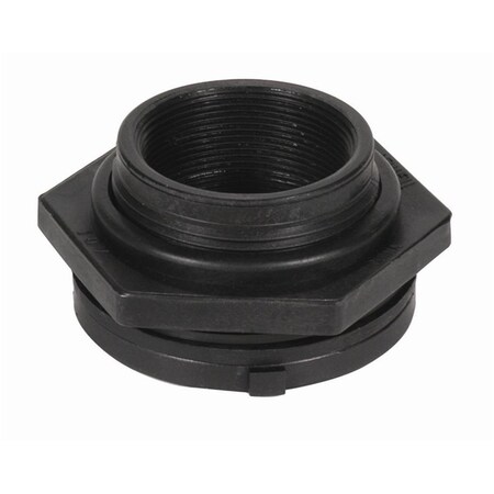 Aquascape 1.5 in. Poly Bulk Head Fitting - Black 99126